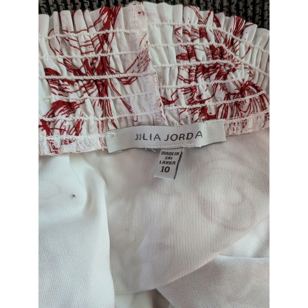 Julia Jordan Womens Red White Floral Toile Cold‎ Shoulder Maxi Dress Size 10 - Picture 5 of 6